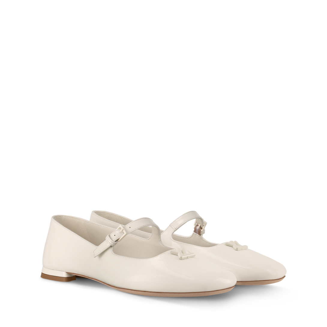 Louis Vuitton Mary Jane Flats Monogram Strap White  サイズ 37 louis-vuitton--
